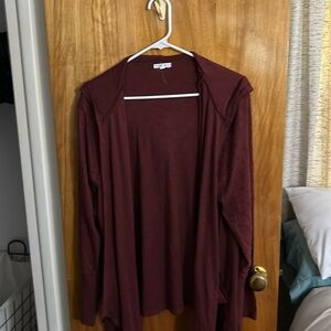 Maroon cardigan
